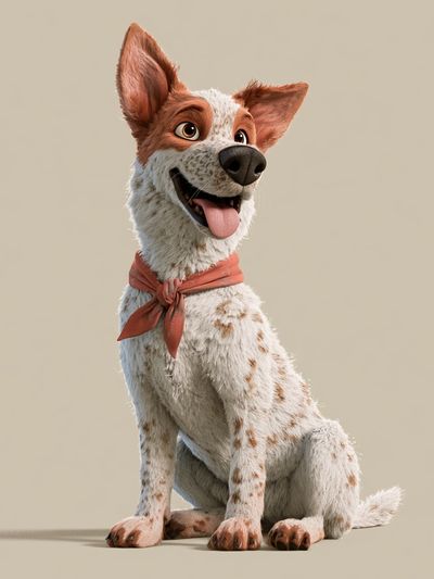 Happy Dog Portrait Poster. poster