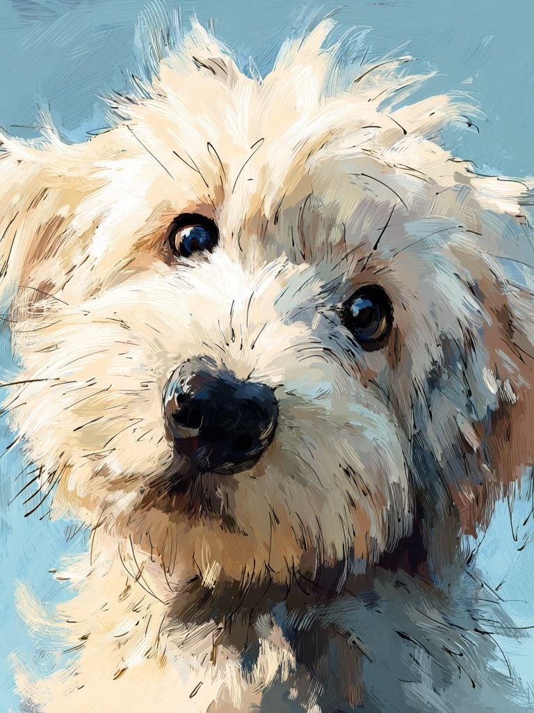 Adorable Dog Portrait Poster. poster detail