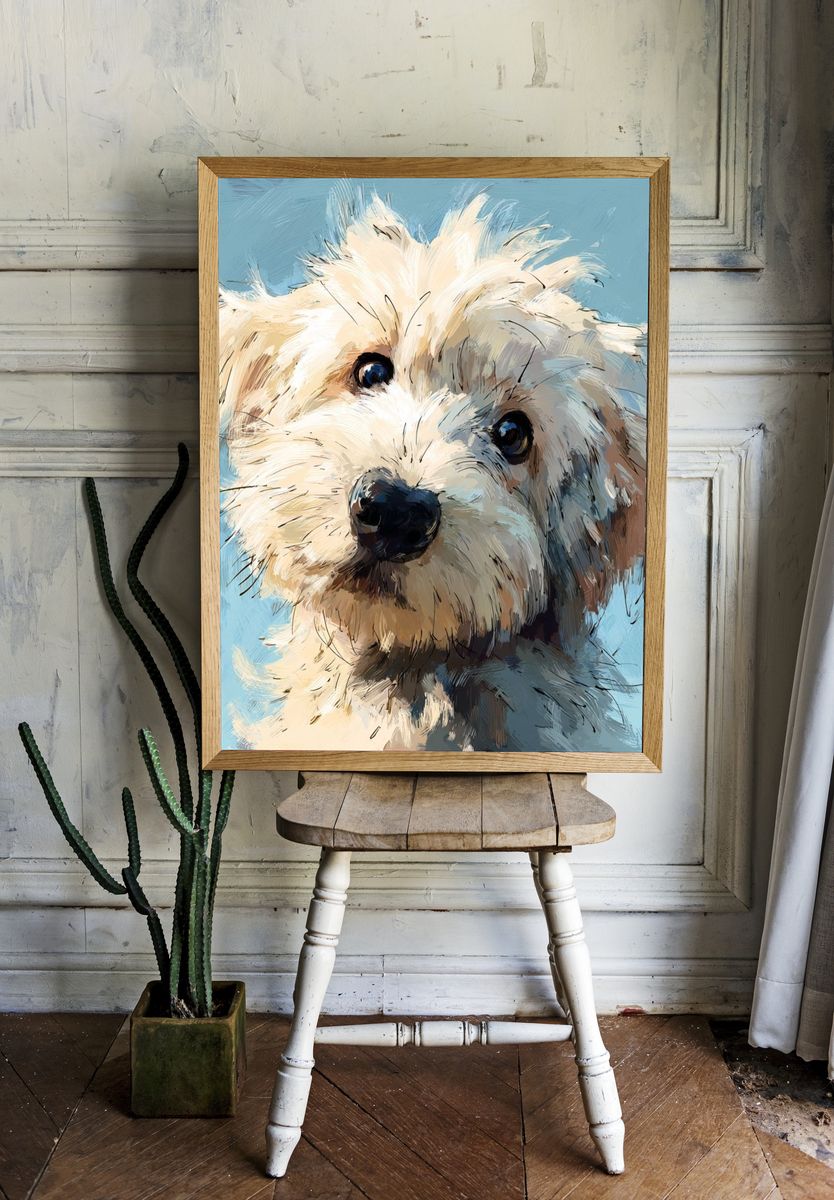 Adorable Dog Portrait Poster. — room view 1