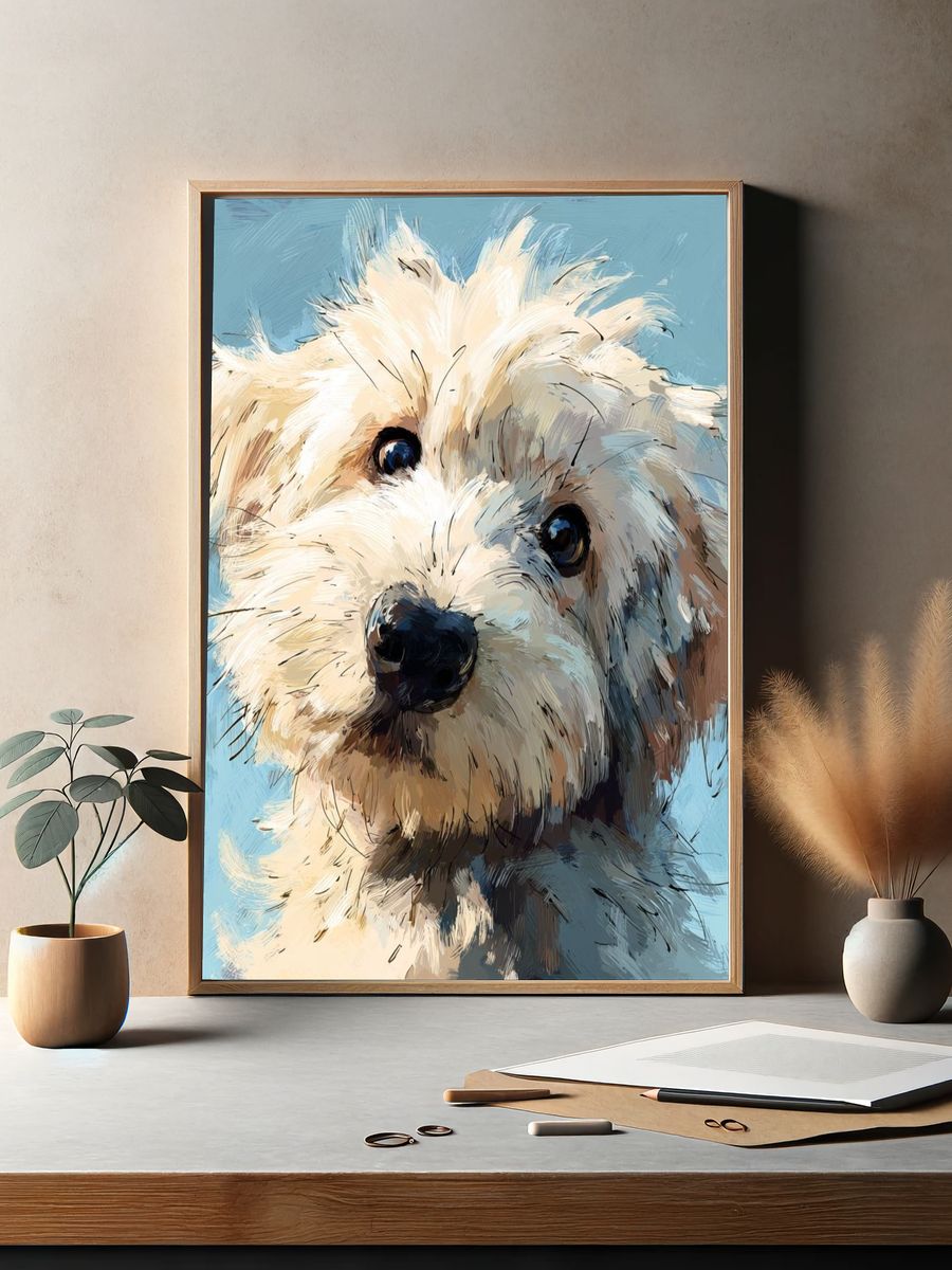 Adorable Dog Portrait Poster. — room view 2