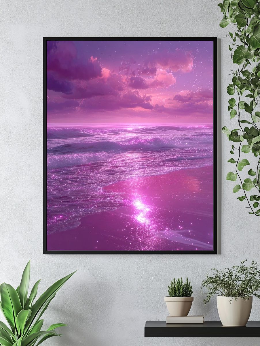 Dreamy Ocean Sunset Poster. — room view 4