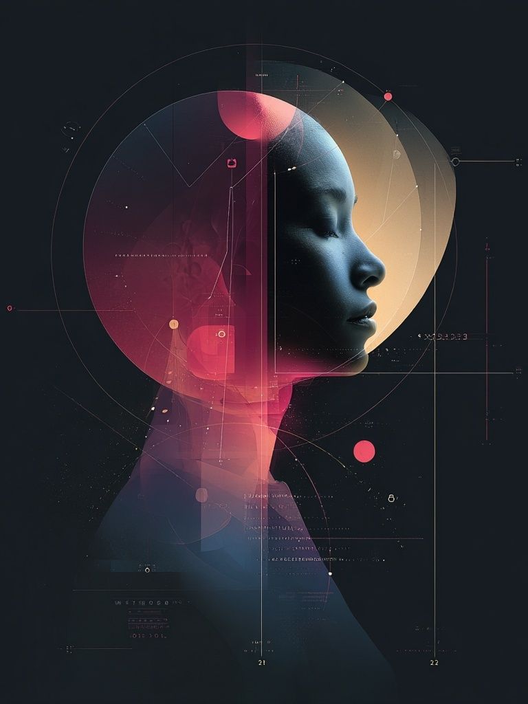 Abstract Profile — Digital Art Print. poster detail