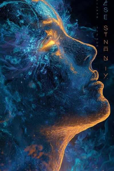 Abstract Human Profile — Digital Art Print. poster print