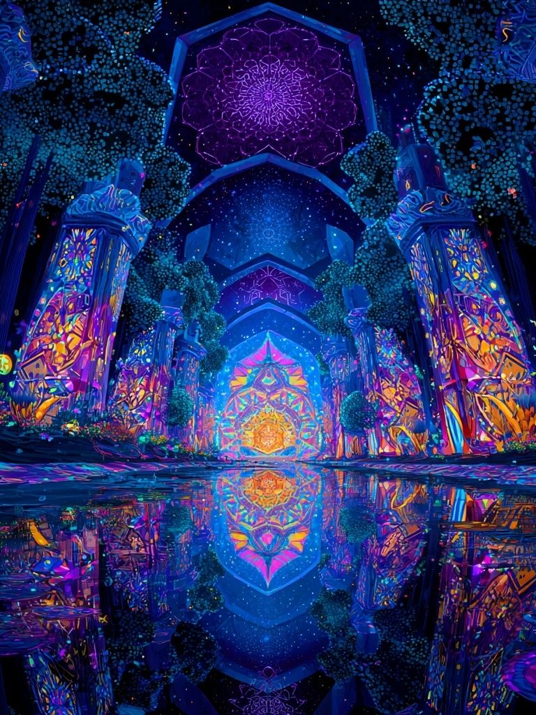 Mystical Forest Path — Digital Art Print. poster — illustration art