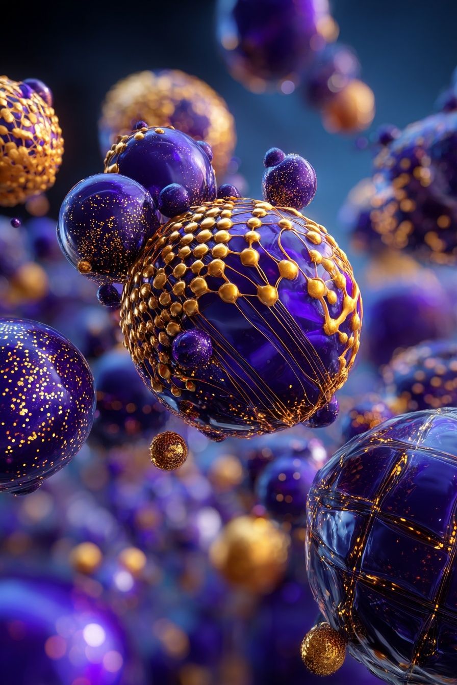 Abstract Molecular Structure — Digital Art Print. poster detail