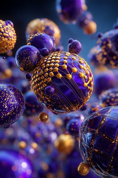 Abstract Molecular Structure — Digital Art Print. poster
