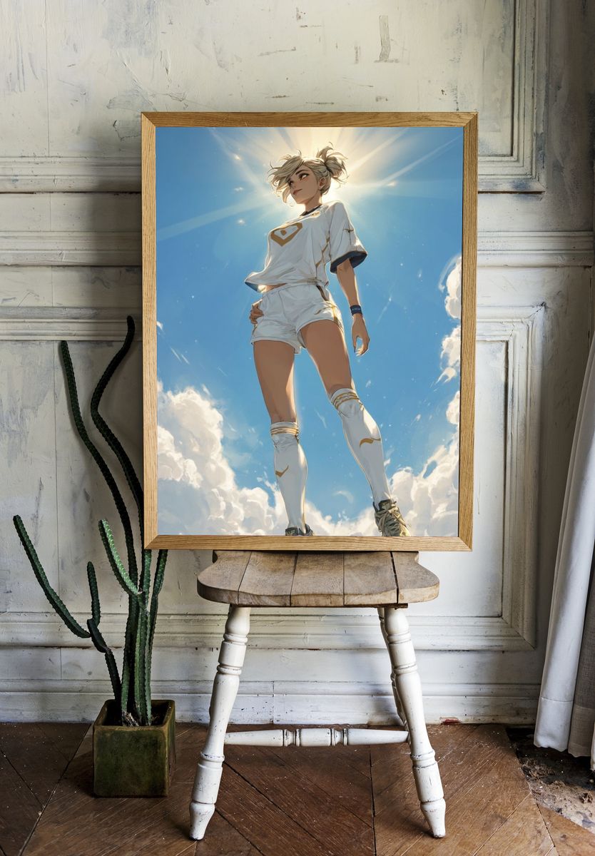 Soccer Player — Digital Art Print. — room view 1