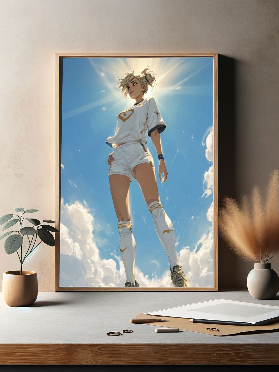 Soccer Player — Digital Art Print. — room view 2