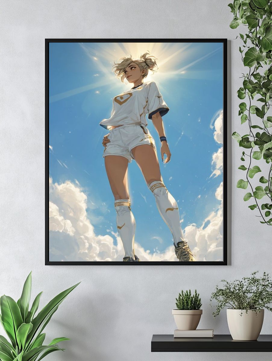 Soccer Player — Digital Art Print. — room view 4