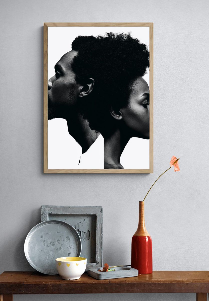 Dual Profile Portrait Poster. — room view 3