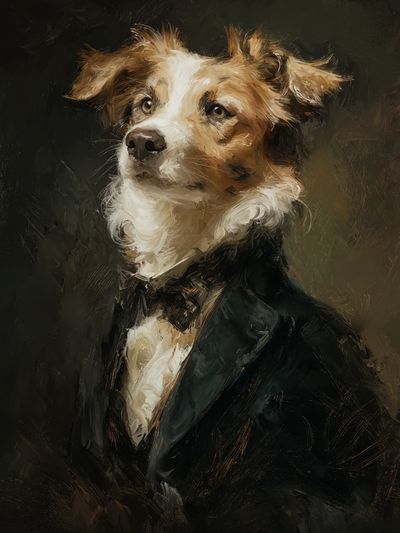 Dapper Dog Portrait — Fine Art Print. poster print