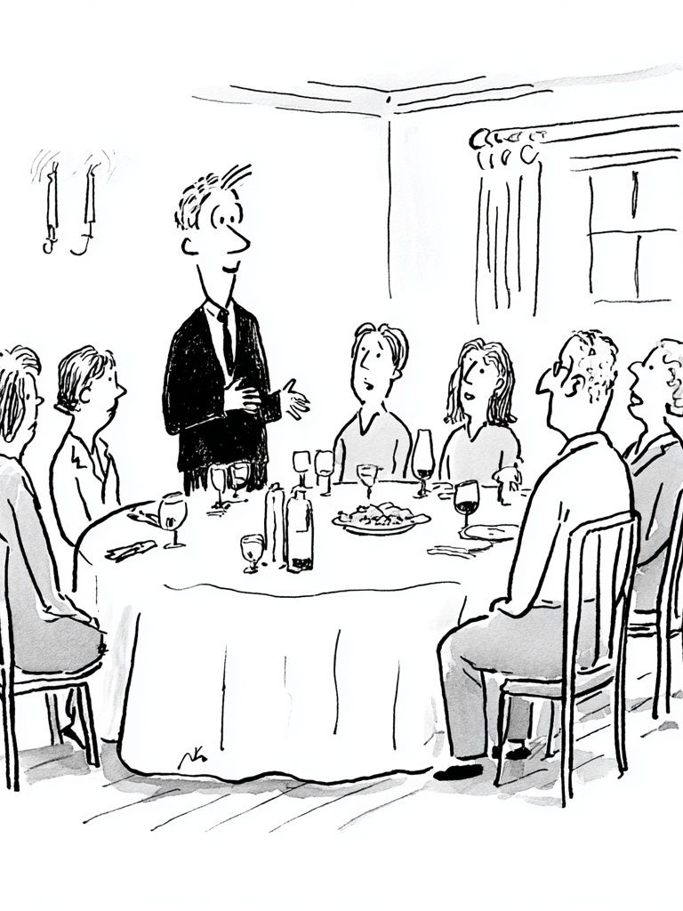 Dinner Party — Illustration Print. poster detail