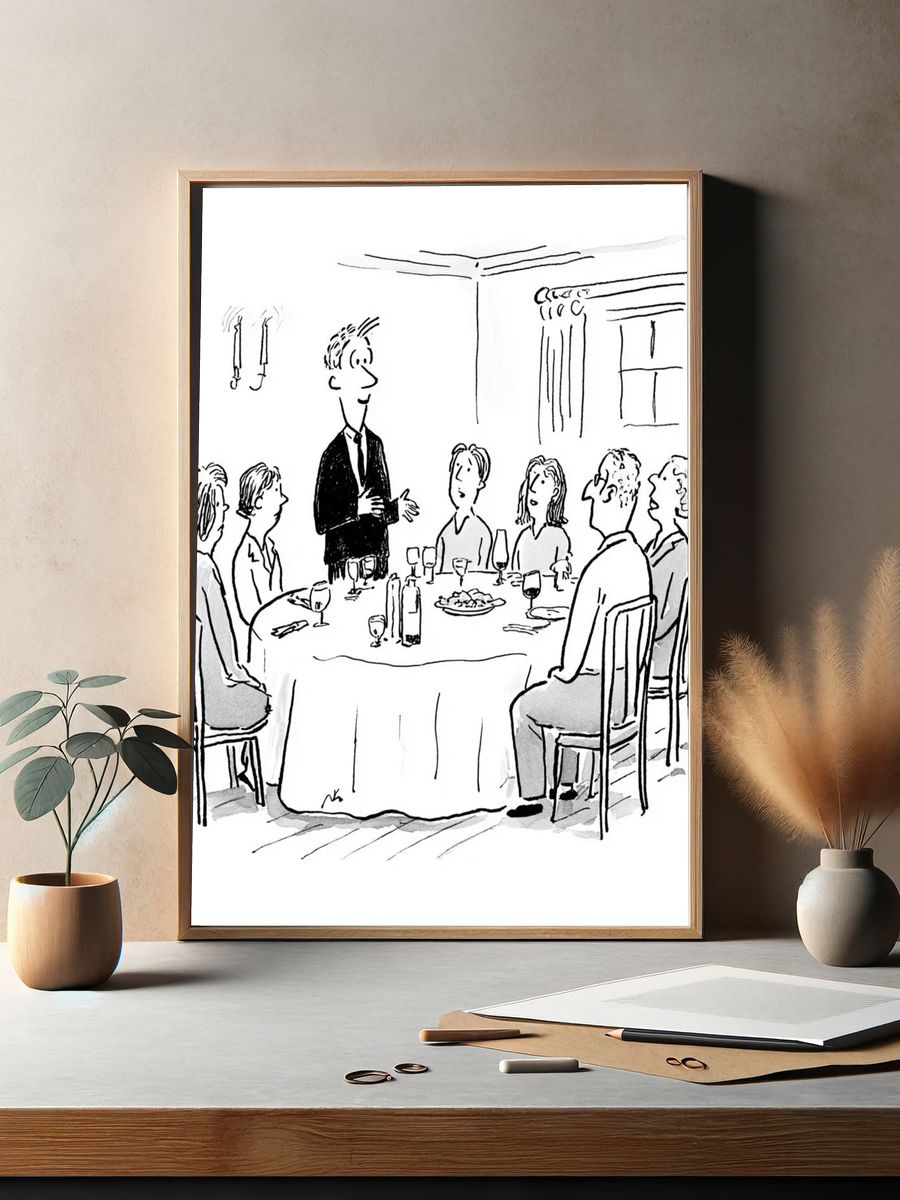 Dinner Party — Illustration Print. — room view 2