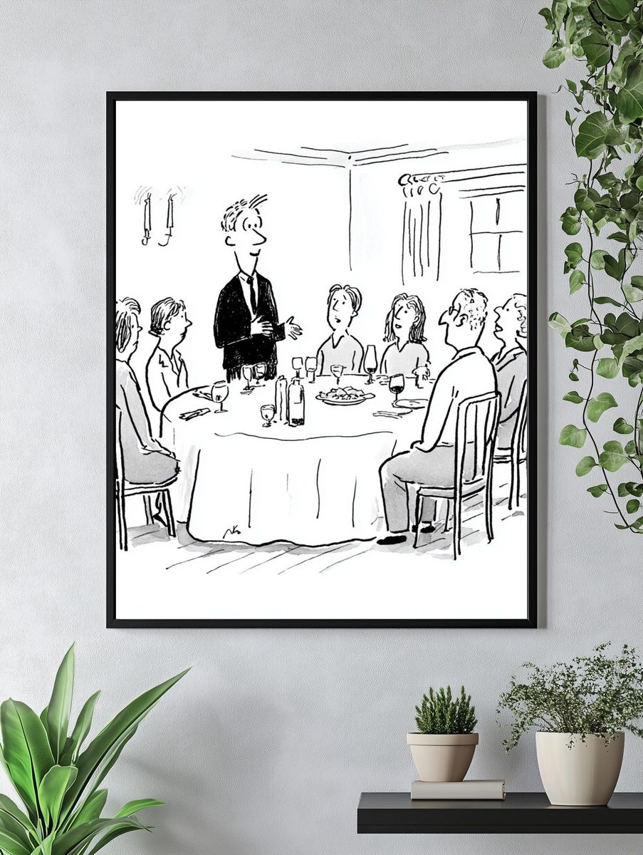 Dinner Party — Illustration Print. — room view 4