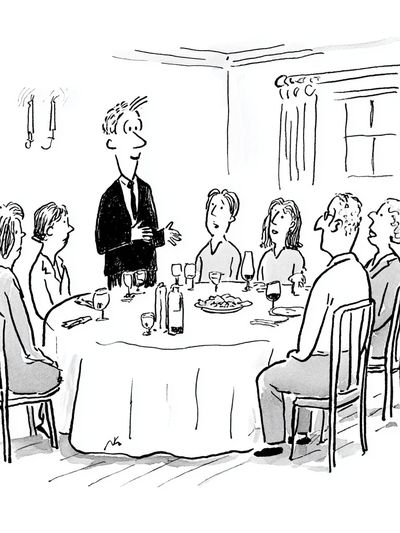 Dinner Party — Illustration Print. poster