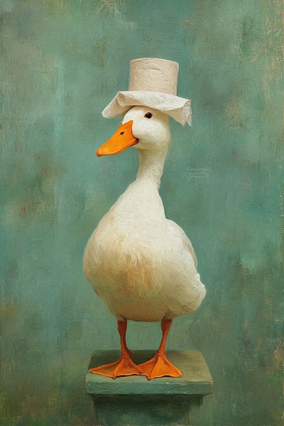 Dapper Duck — Whimsical Print. poster print