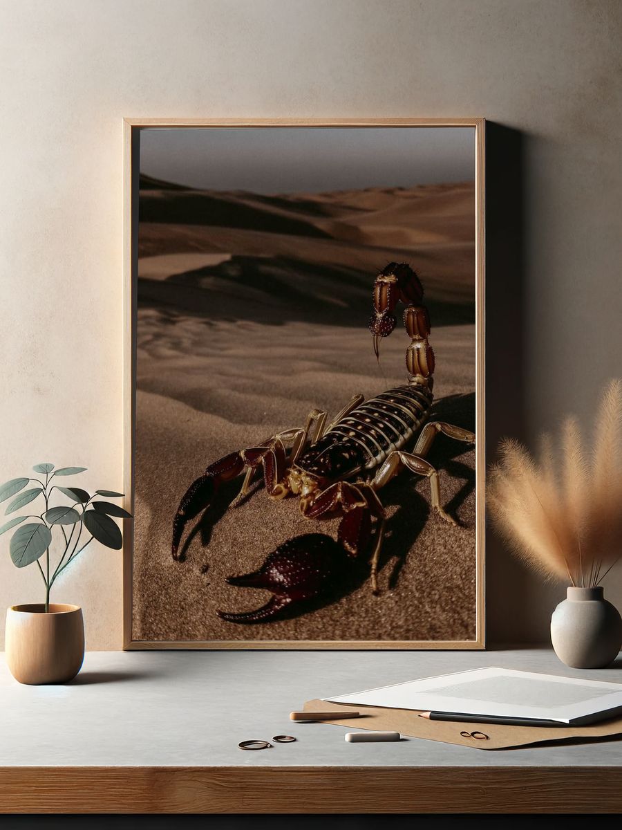 Desert Scorpion Photography Poster. — room view 2