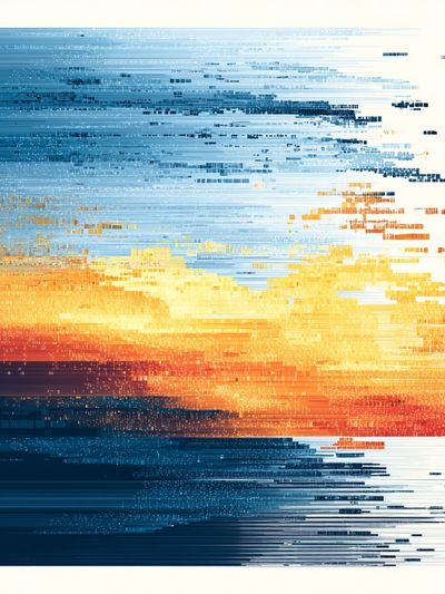 Abstract Sunset — Digital Art Print. poster