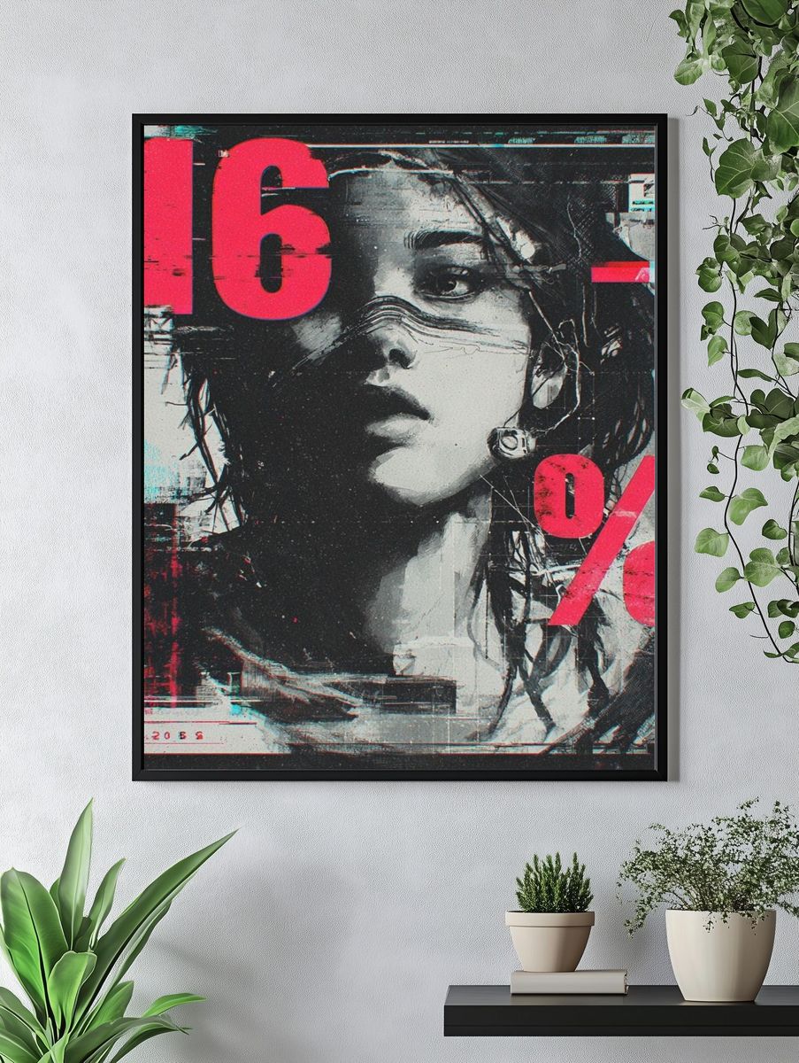 Digital Portrait — Cyberpunk Print. — room view 4