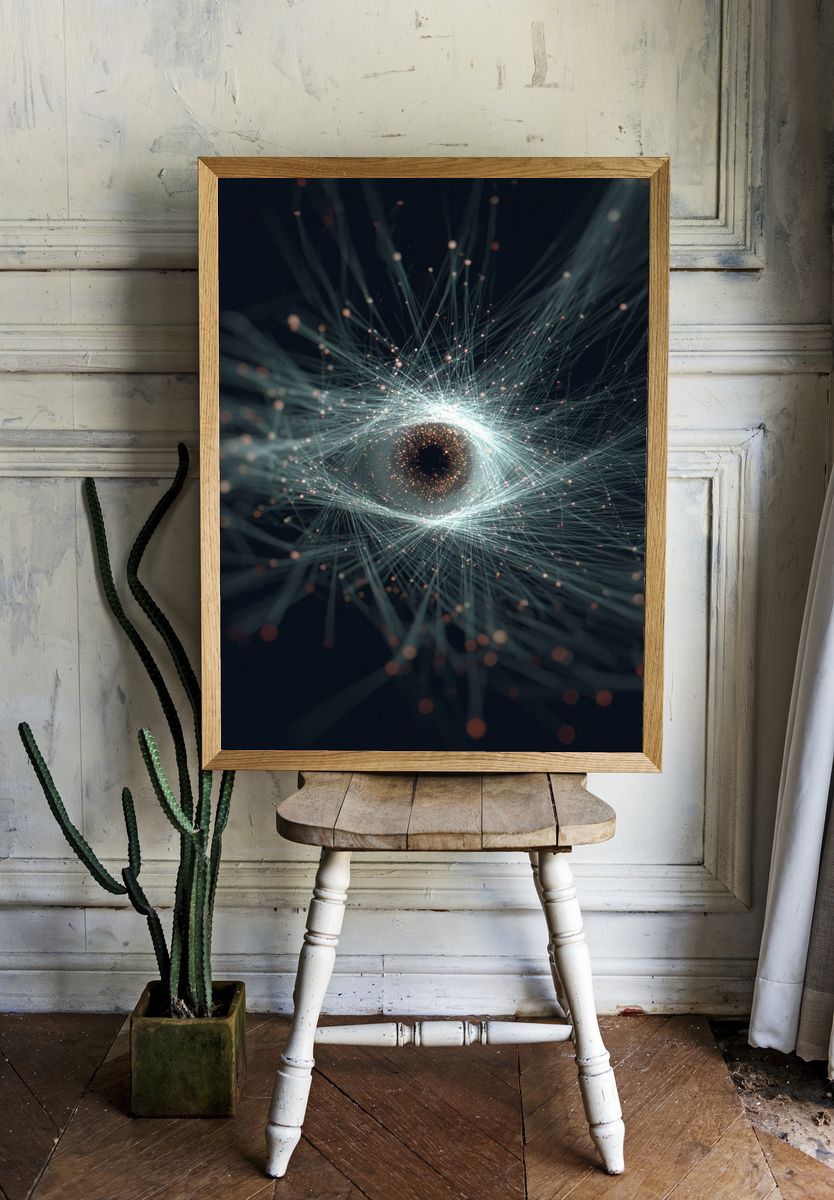 Abstract Eye — Digital Art Print. — room view 1