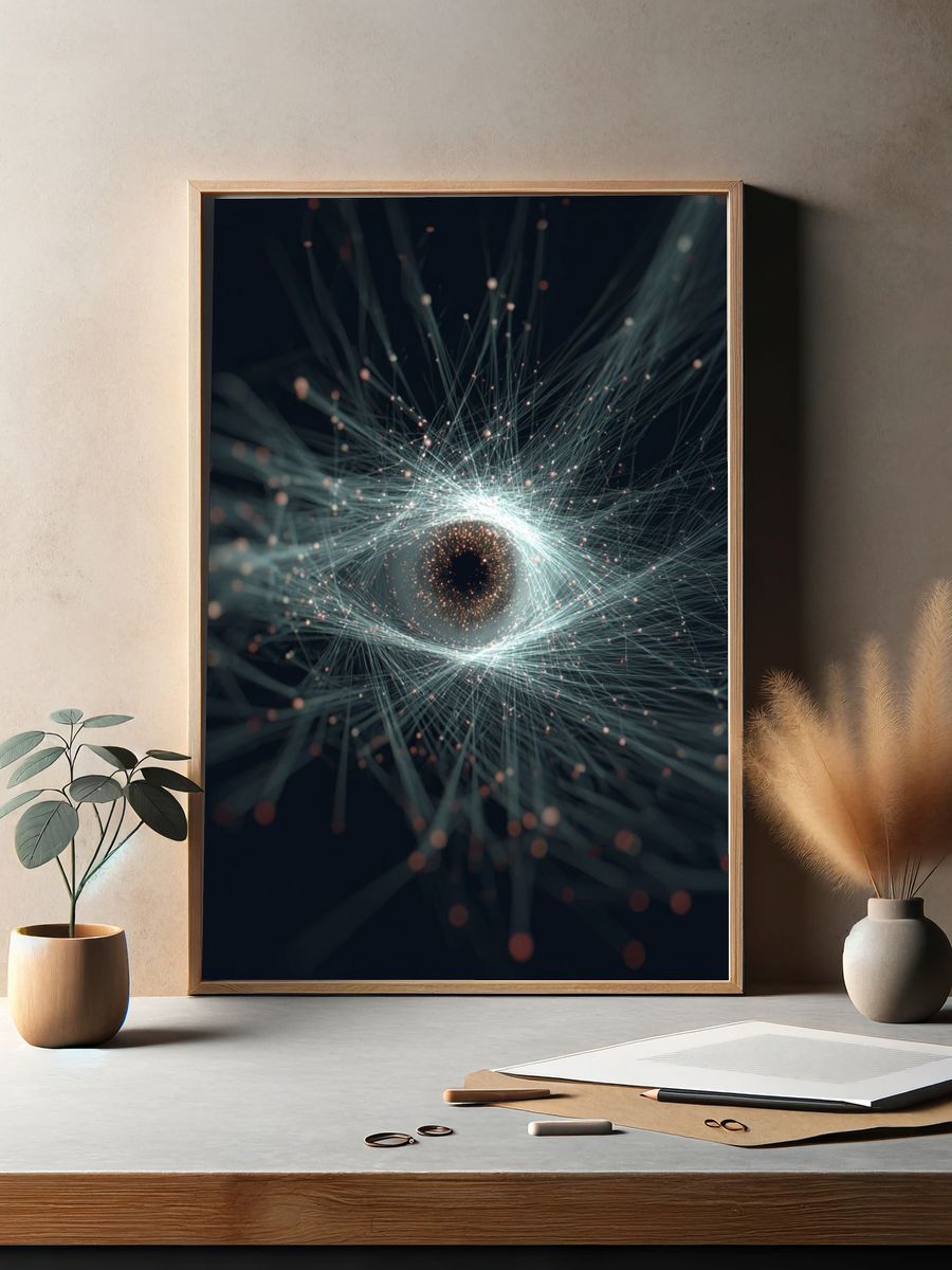 Abstract Eye — Digital Art Print. — room view 2