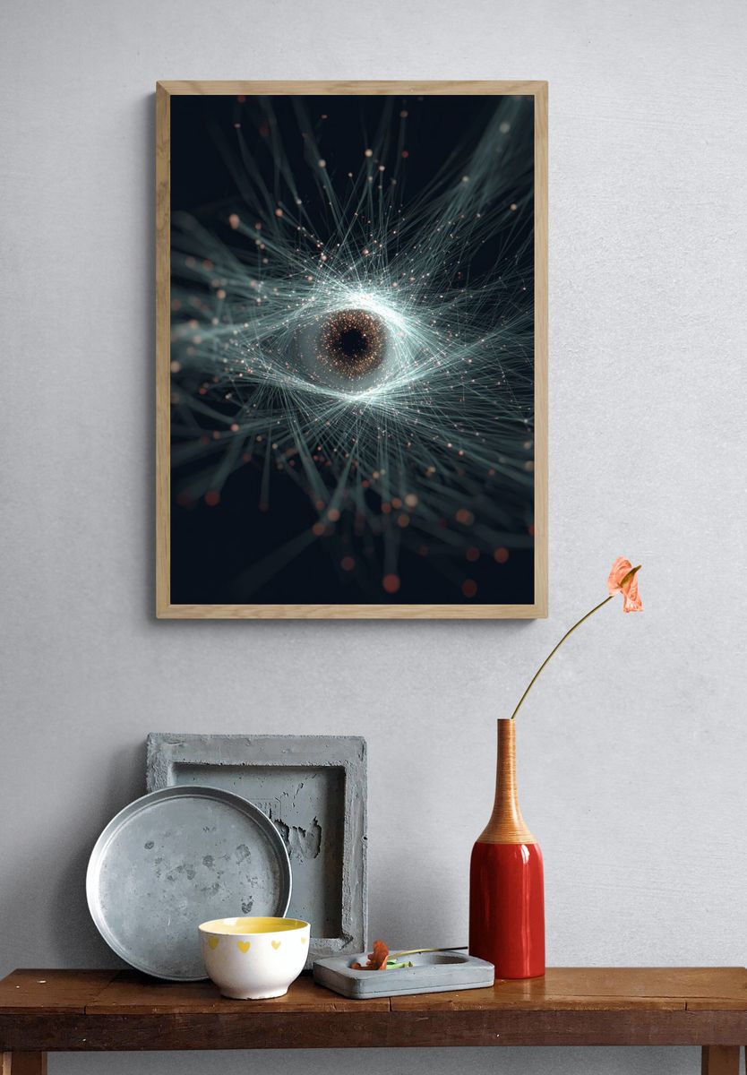Abstract Eye — Digital Art Print. — room view 3