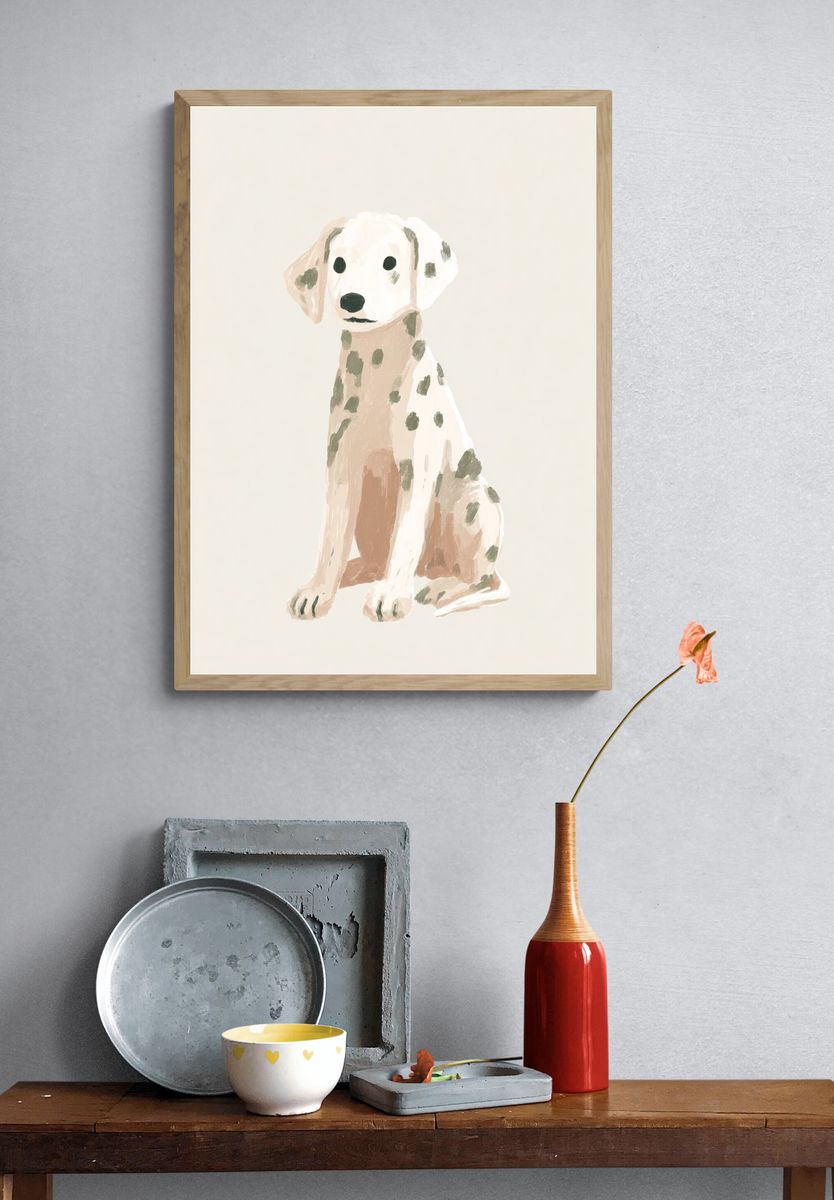 Dalmatian Puppy — Illustration Print. — room view 3