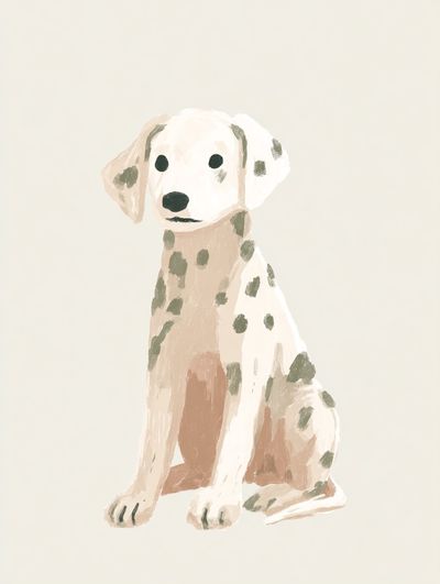 Dalmatian Puppy — Illustration Print. poster print