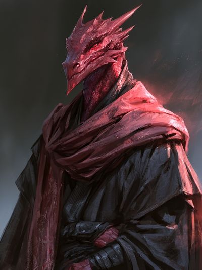 Crimson Dragon Warrior Digital Art Poster. poster