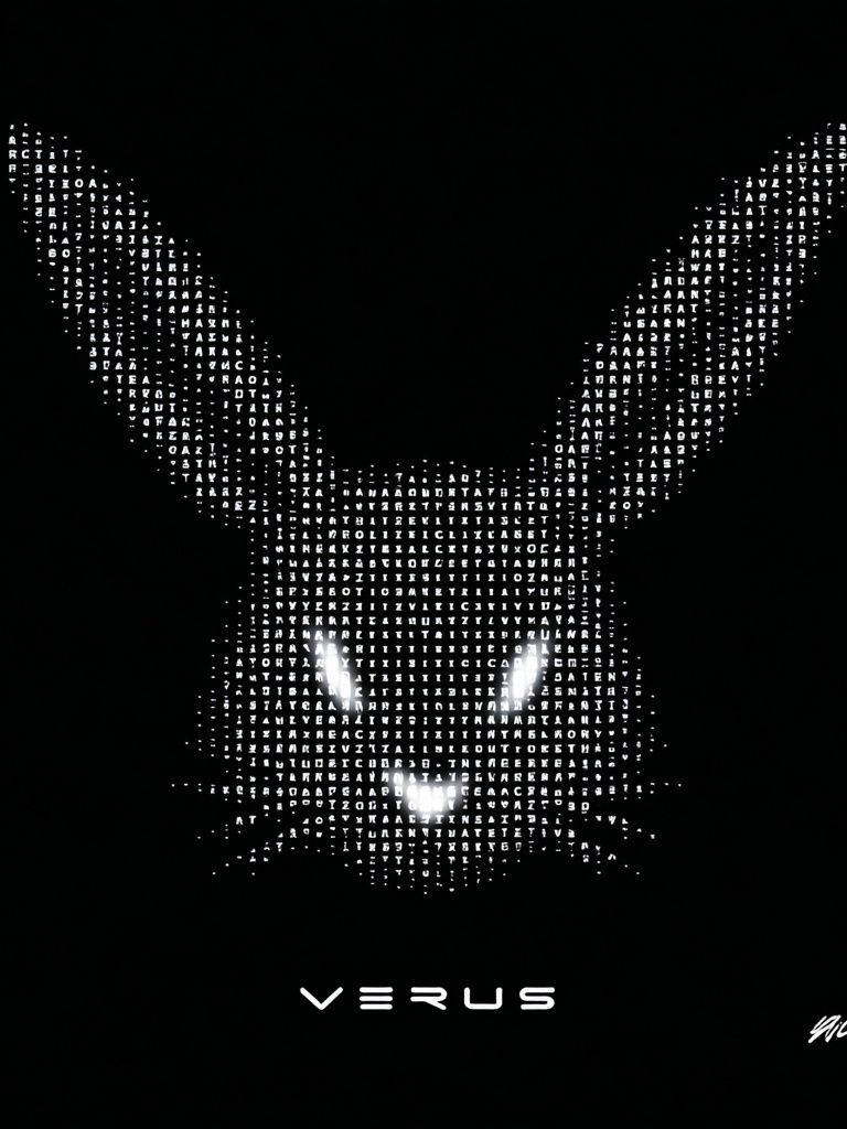 Digital Rabbit — Modern Art Print. poster detail