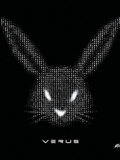 Digital Rabbit — Modern Art Print. poster