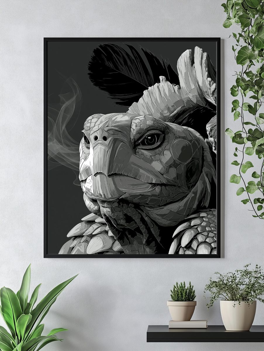 Dragon Warrior Portrait Poster. — room view 4