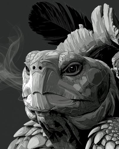 Dragon Warrior Portrait Poster.