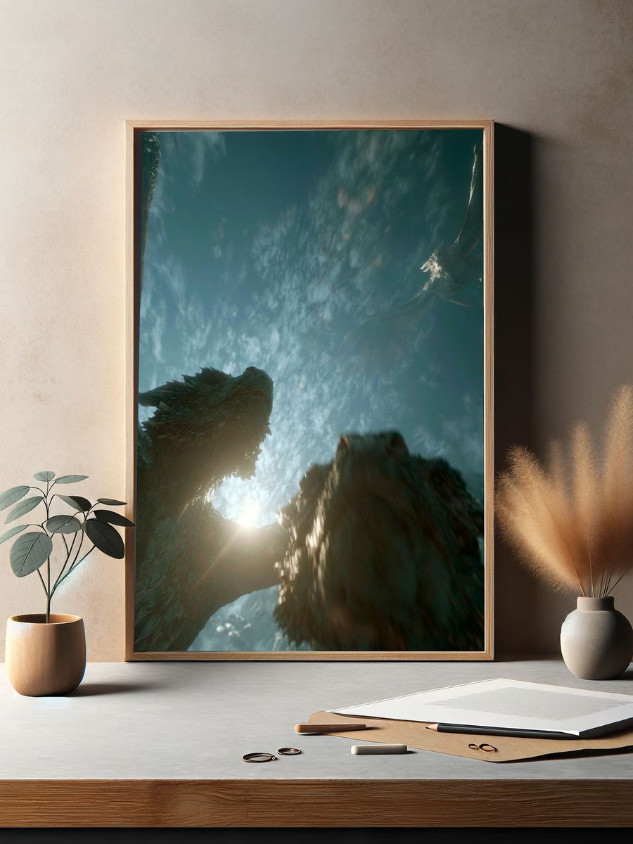 Dragon Skyward Fantasy Poster. — room view 2