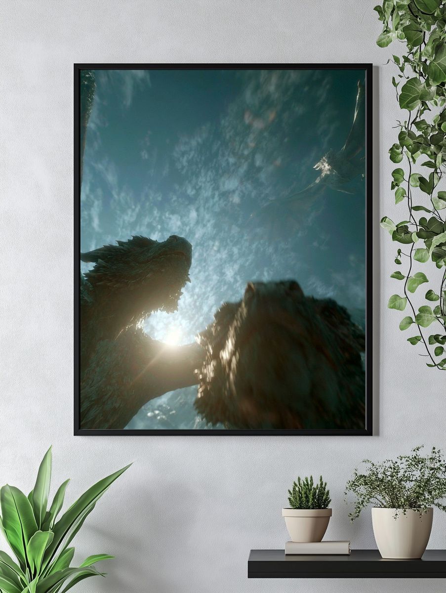 Dragon Skyward Fantasy Poster. — room view 4