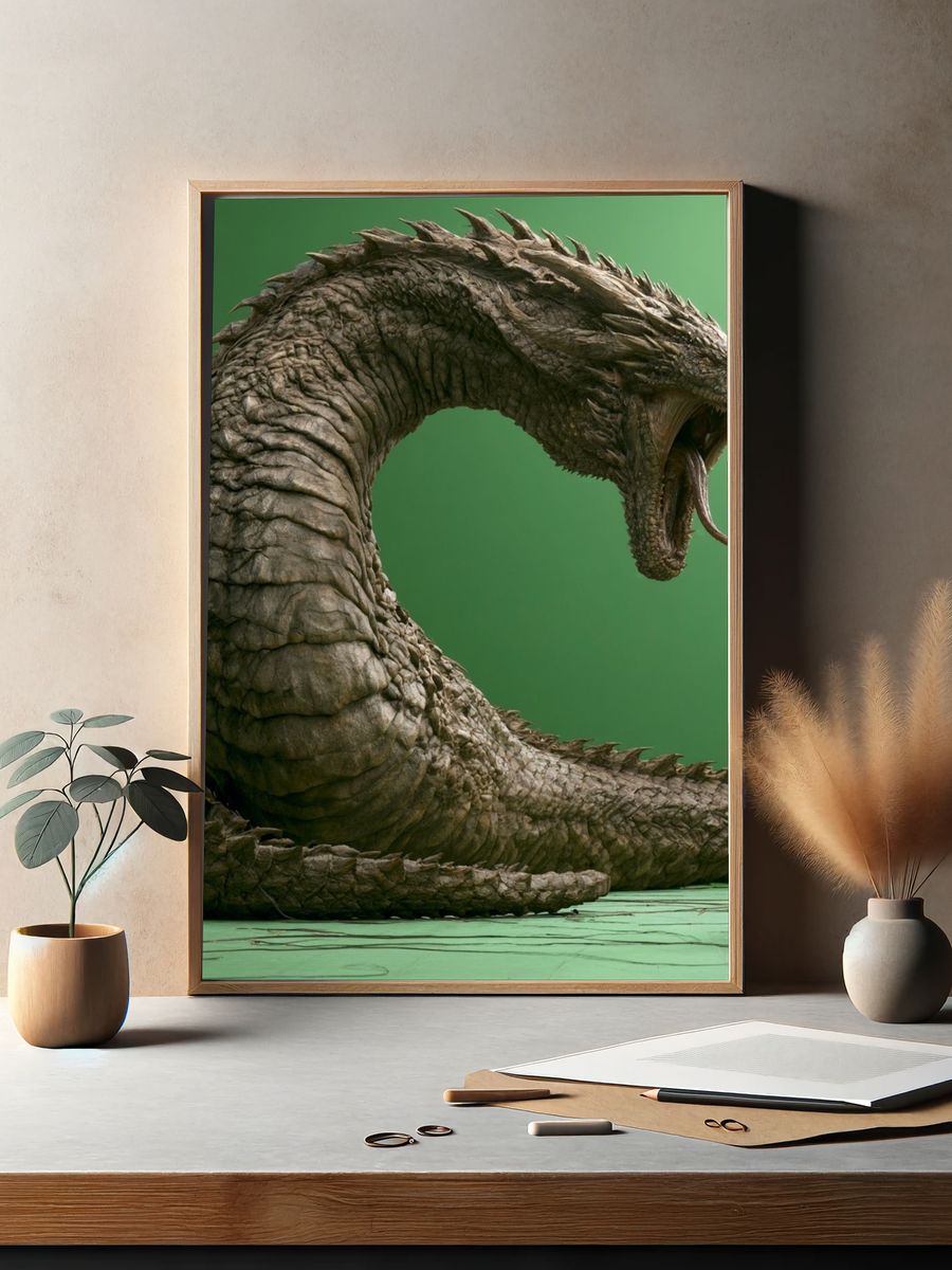 Dragon Creature Concept Art Poster. — room view 2