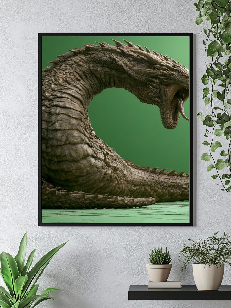 Dragon Creature Concept Art Poster. — room view 4