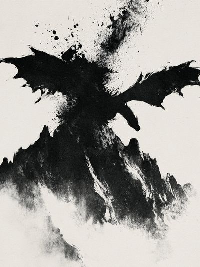 Dragon Mountain Ink Poster.