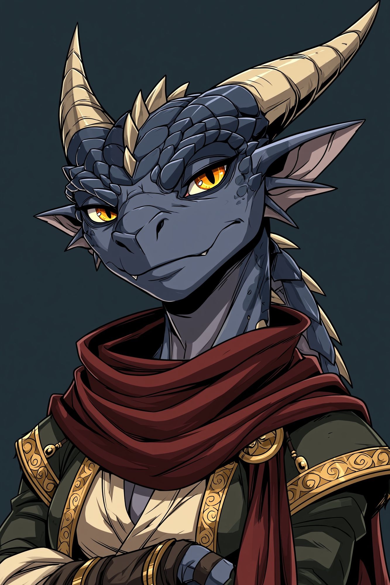 Dragon Portrait Digital Art Poster. poster detail
