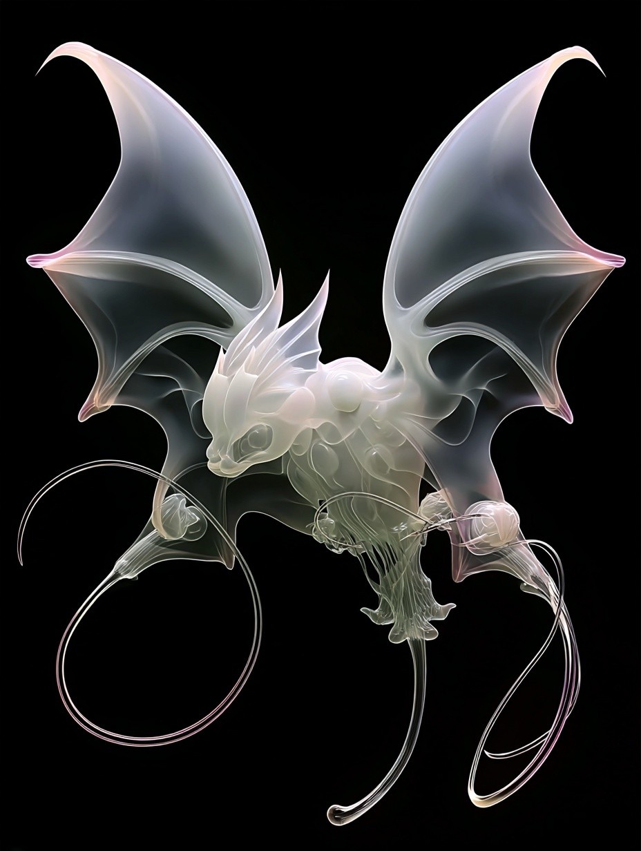 Ethereal Dragon — Digital Art Print. poster — illustration art