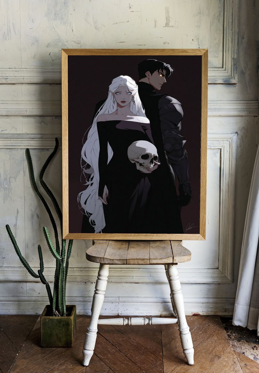 Dark Elegance — Anime Art Print room preview