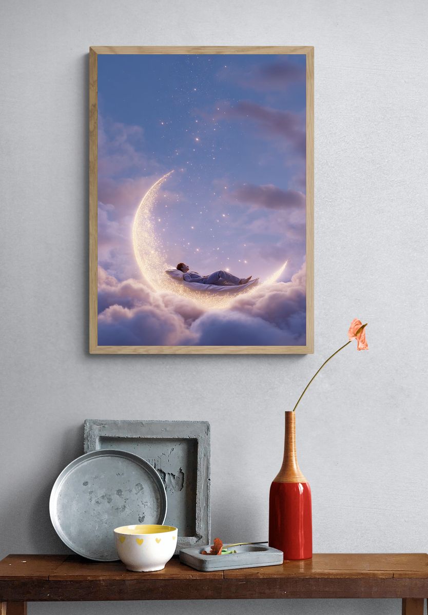 Dreaming on the Moon Poster. — room view 3