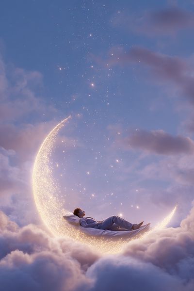 Dreaming on the Moon Poster. poster print