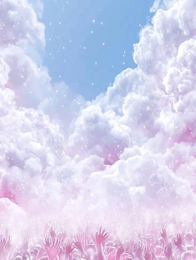 Hands Reaching for the Sky — Dreamy Print. poster