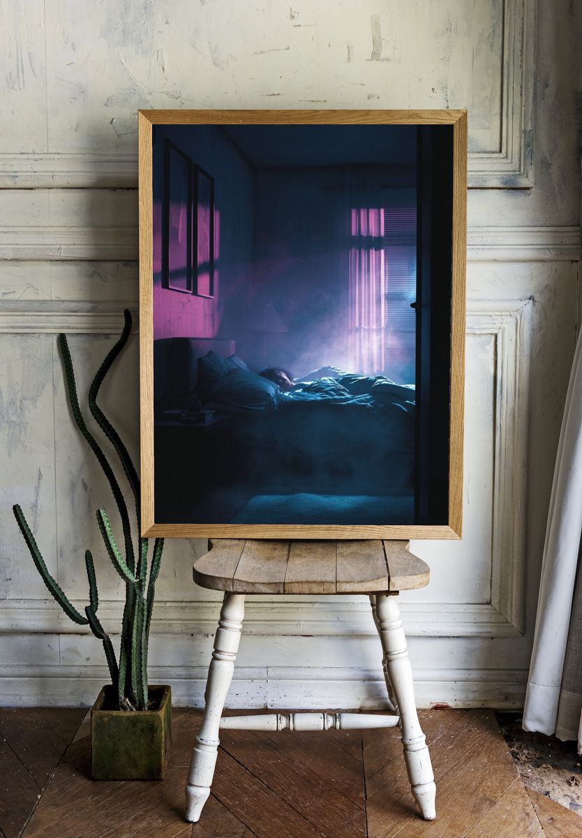 Dreamy Bedroom Scene — Fine Art Print. — room view 1