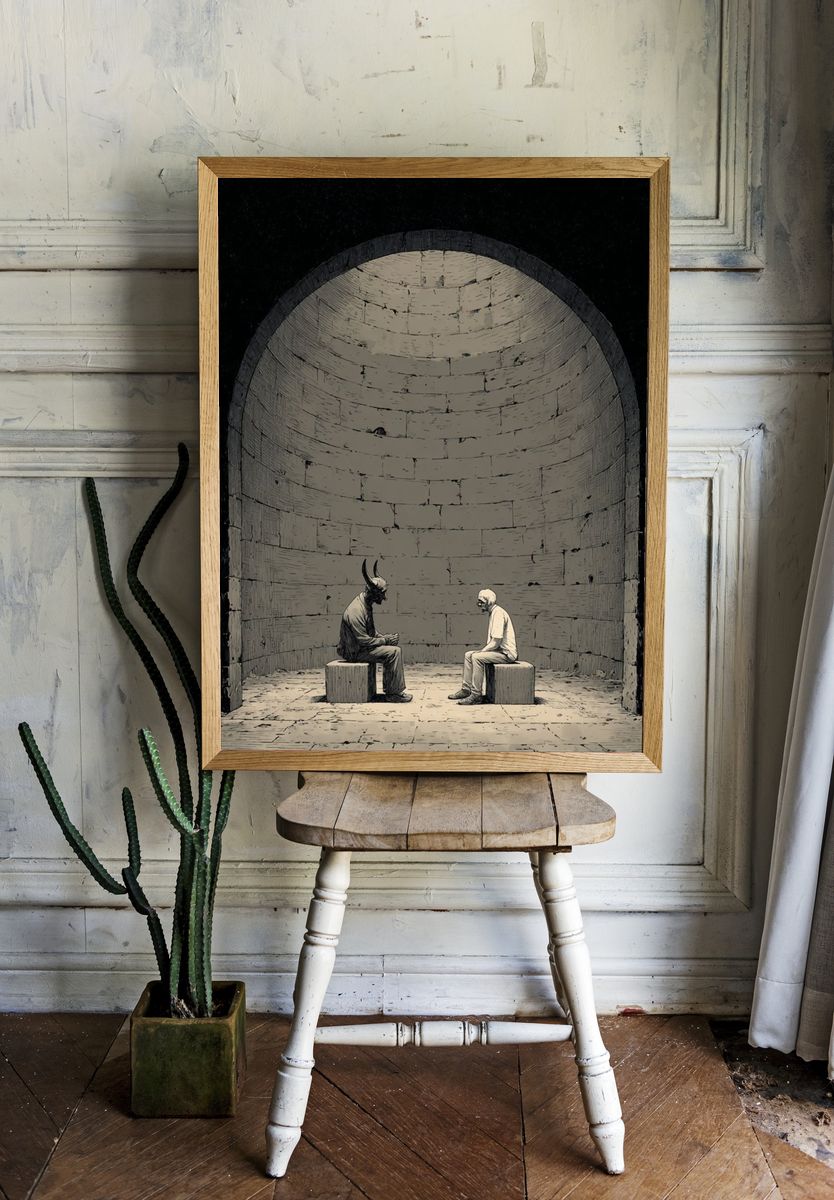 Dramatic Encounter — Fine Art Print. — room view 1