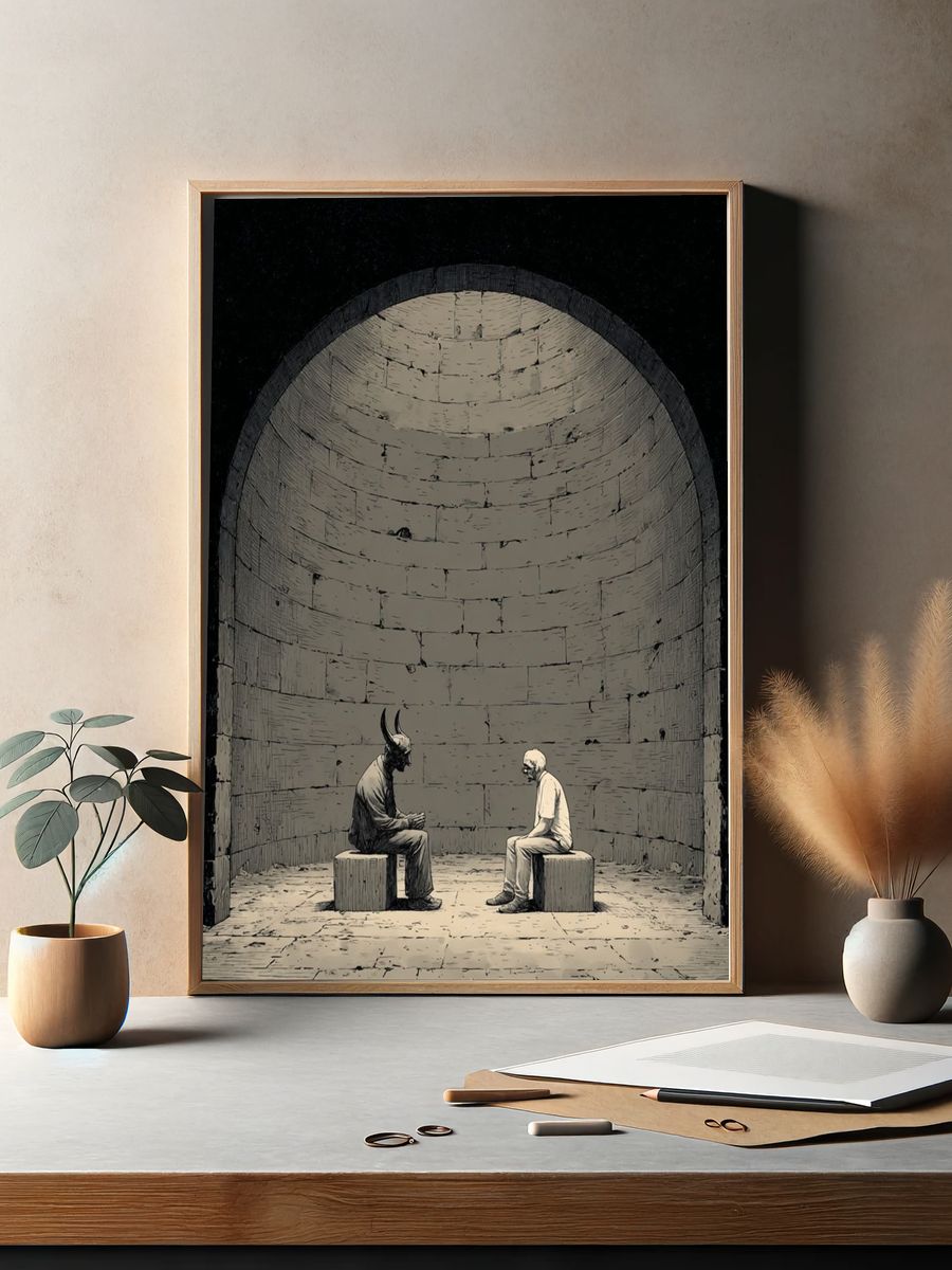 Dramatic Encounter — Fine Art Print. — room view 2