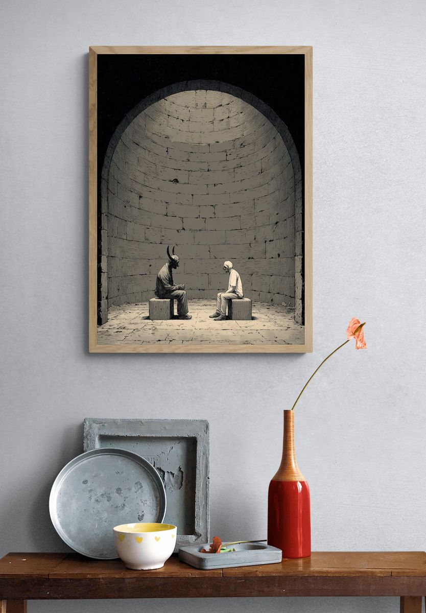 Dramatic Encounter — Fine Art Print. — room view 3