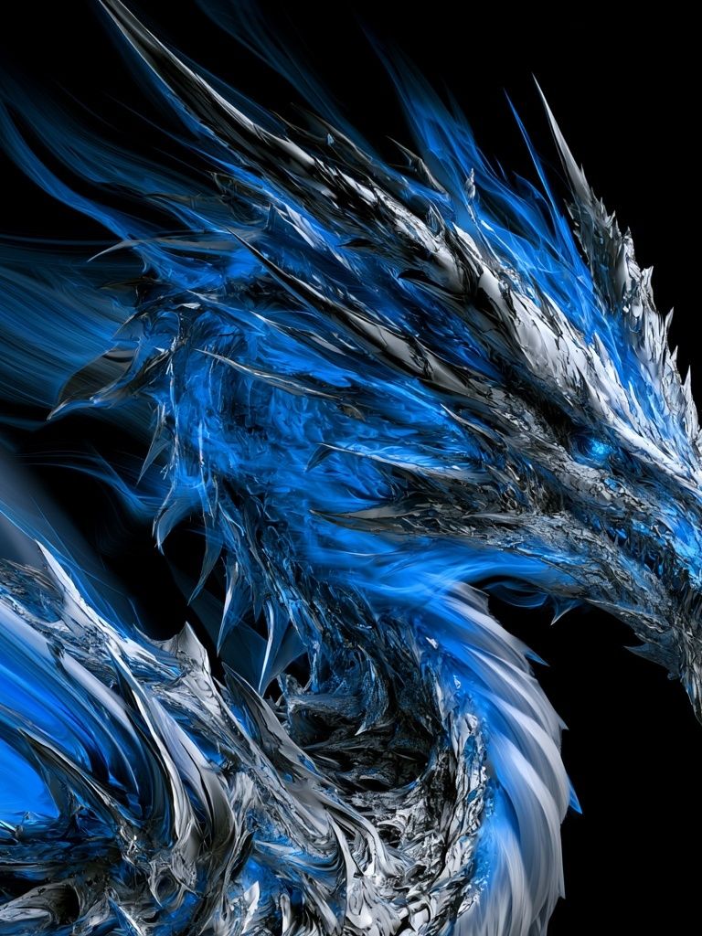 Blue Dragon Digital Art Poster. poster detail