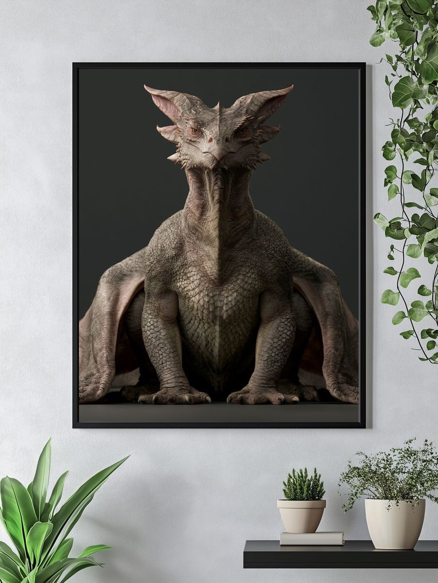 Dragon Portrait Fantasy Print. — room view 4